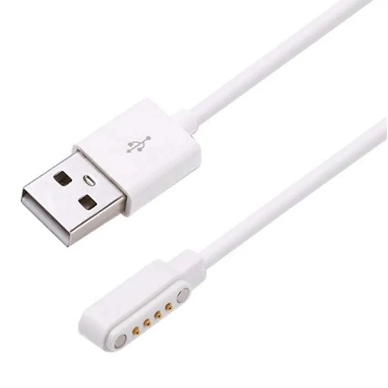 1PC Magnetic Smart Watch Charger Cable 4 Pins for KW88 KW98 KW99 GT88 GT68 Universal Smartwatch USB Charging Cable