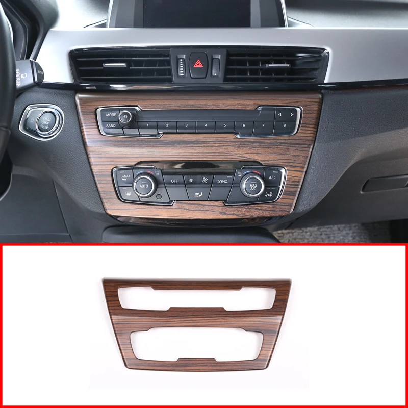 

Pine Wood Grain For BMW X1 F48 20i 25i 25l 2016-2019 ABS Center Console Button Frame Trim For BMW X2 F47 2018