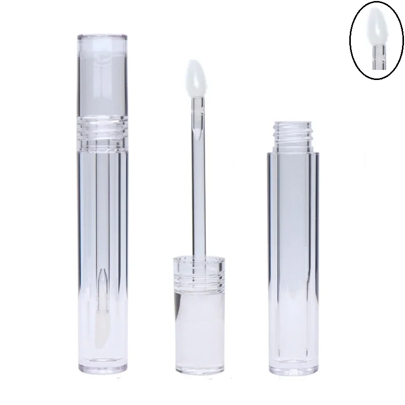 

Empty Clear 5ML Cosmetic Lip Gloss Packaging Container PETG Lip Glaze Bottle Transparent Lipgloss Tube with Wand 10/30pcs