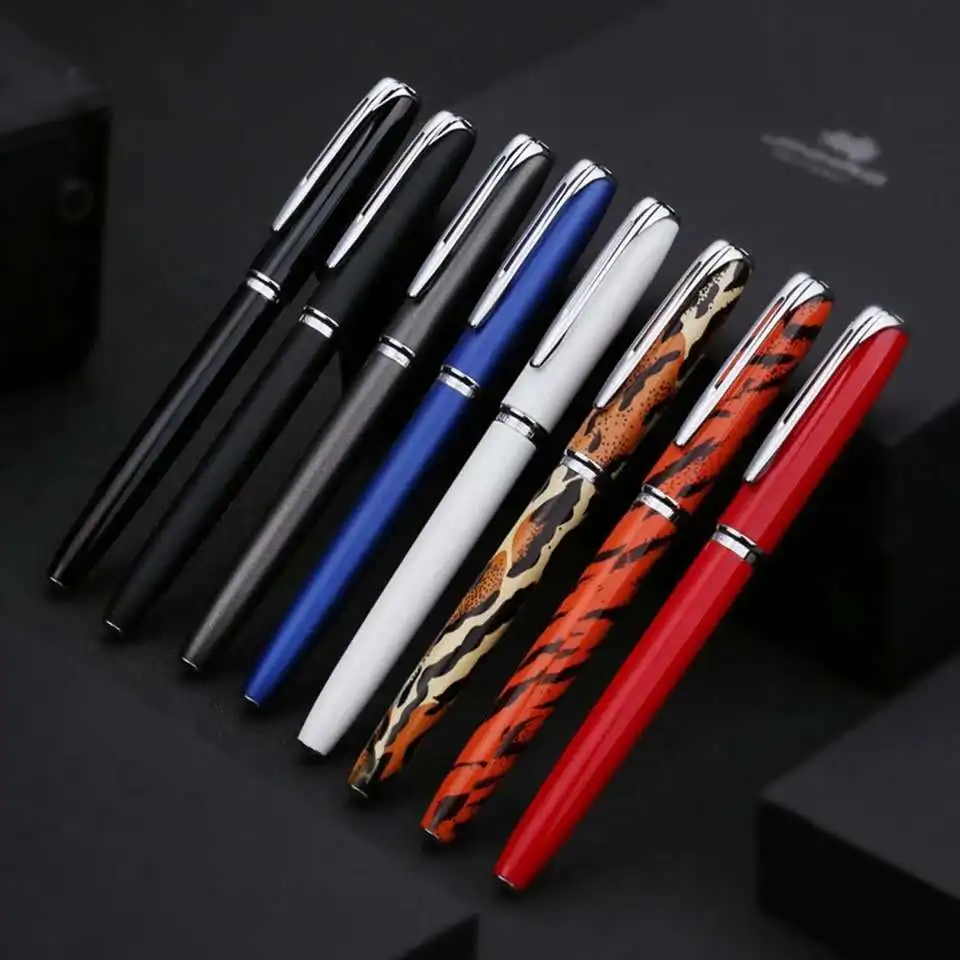 

2020 Model New Style Luxury Jinhao 996 Leopard Fountain Pen 0.5mm Nib Ink Pen Financial Office Supplies for writing Pens