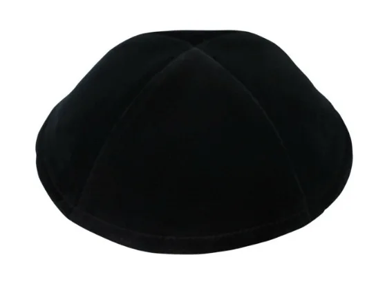 Черная бархатная еврейская кипа YARMULKE KIPPOT без оправы или без оправы