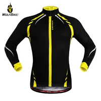 wosawe thermal thin fleece men cycling jacket jersey bicycle sports coat mtb bike windproof long sleeve spring riding clothing