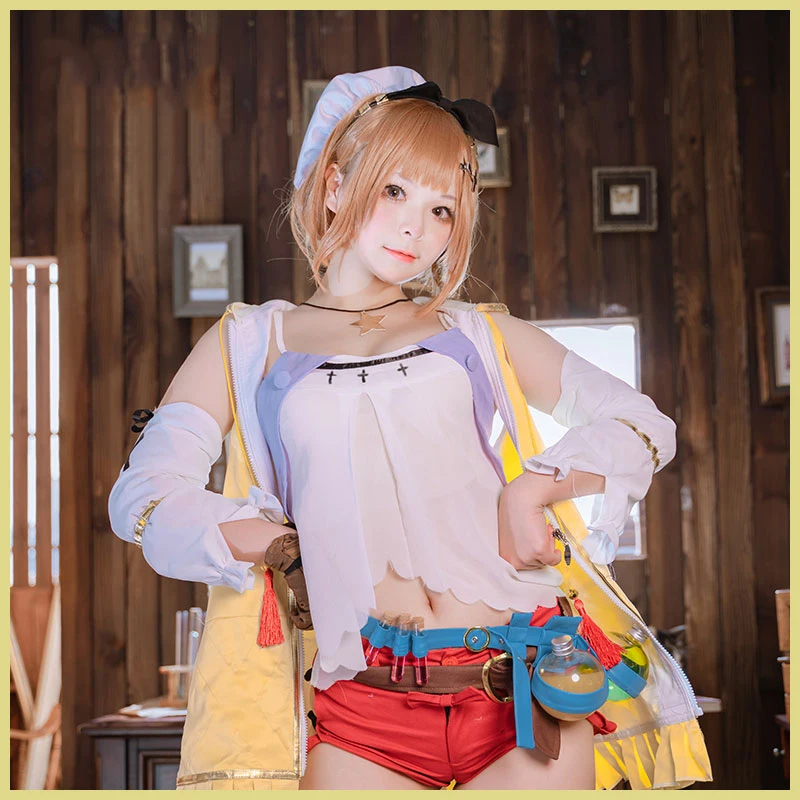 Anime Atelier Ryza: Ever Darkness &amp the Secret Hideout Reisalin Stout Lovely Uniform Cosplay Costume Halloween Outfit For Women |