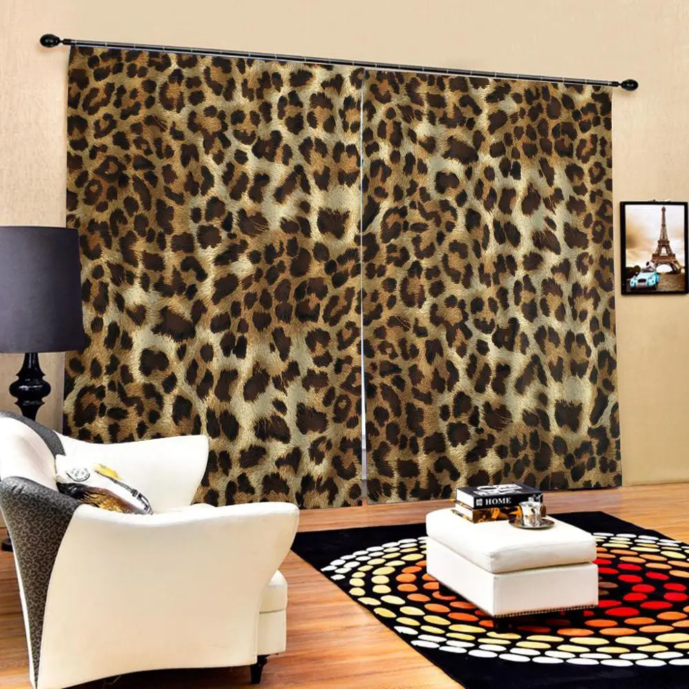 

Nature Art Print, Drapes Living room Bedroom Decor 2 Panels HooksWindow Curtains tiger pattern curtains Blackout curtain