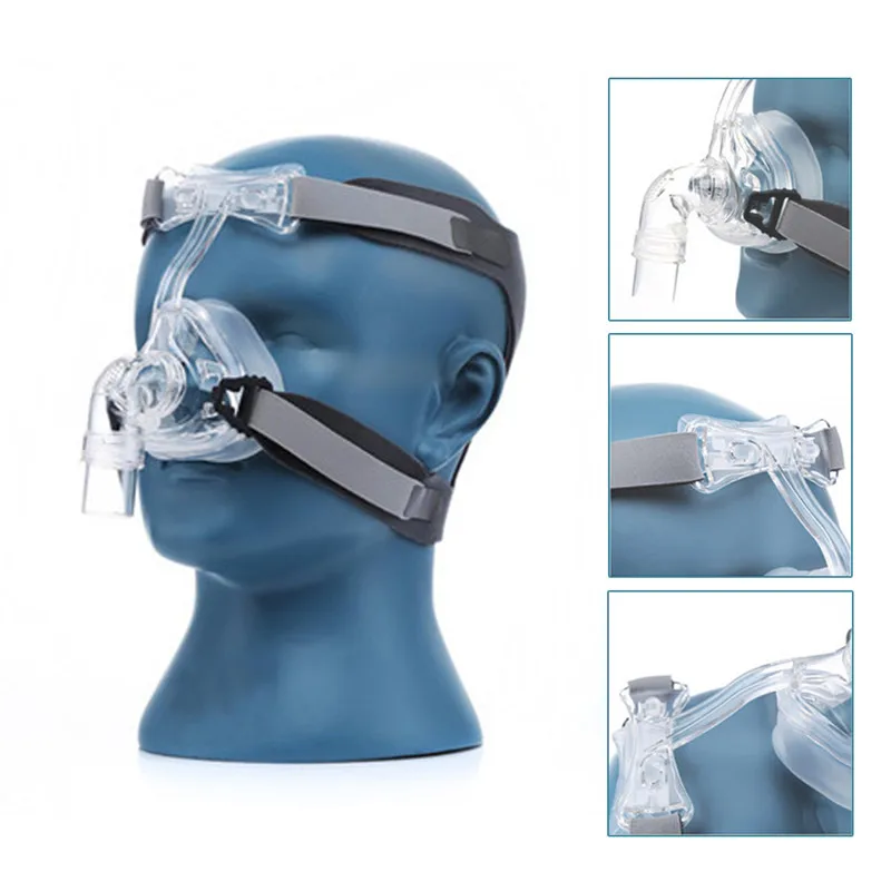 FM1 маска для лица CPAP Авто CPAP BiPAP маска с бесплатным головным убором Белый s m l для сна апноэ OSAS храп людей