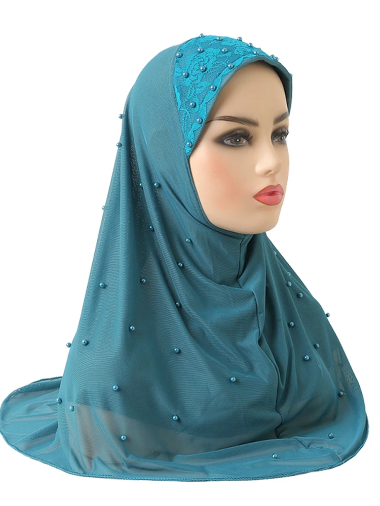 Ladies Chiffon Long Scarf Headwear Muslim Hot Drill Hijab Wrap Shayla Arab Shawl