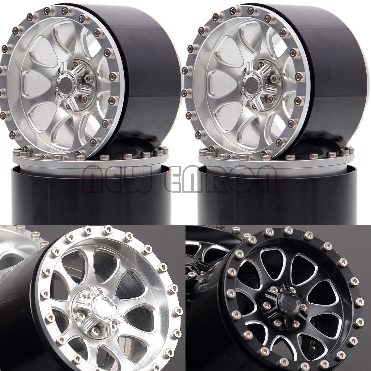 Новые ENRON 4 шт алюминиевые 2 &quotколесные диски для RC 1/10 гусеничного YETI SCX10 RR10 Рейфы