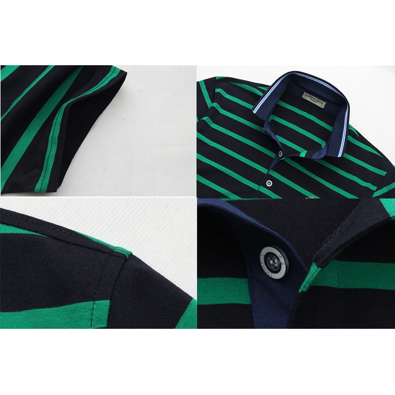 

Men's Lapel Short Sleeve T-shirt Middle-Aged Stripe Paul Shirt Half Sleeve Base Shirt Loose Large Polo Shirt