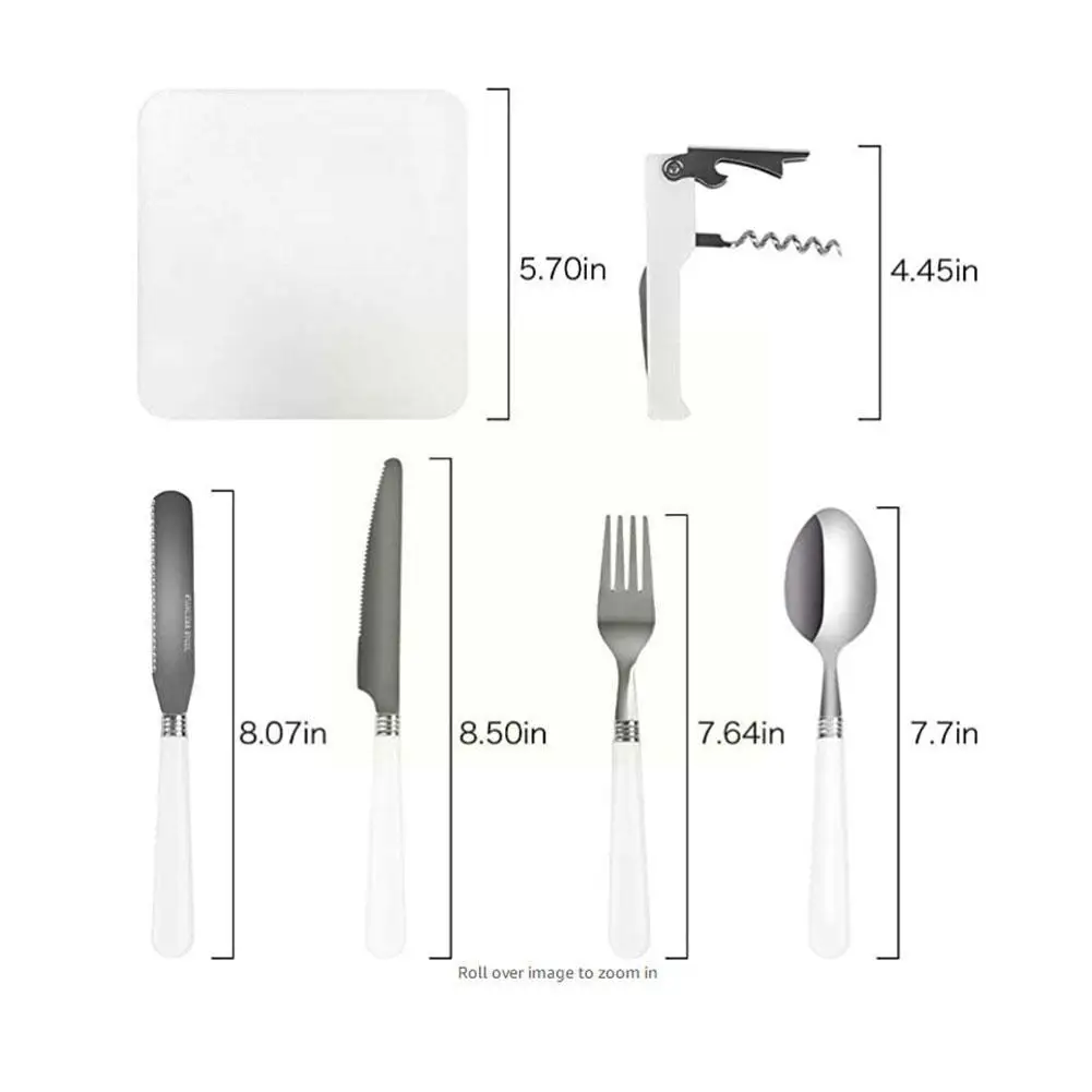 

Outdoor Picnic Tool Bag Portable Camping Kitchen Steel Tool Bag Outdoor Cutlery Storage Set Set Picnic B3B6