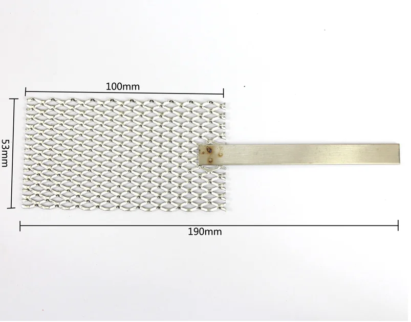 

Good Quality Mesh Platinized Titanium with Handle Anode Rhodium Jewelry Plating Plater Tools 5 x 10cm