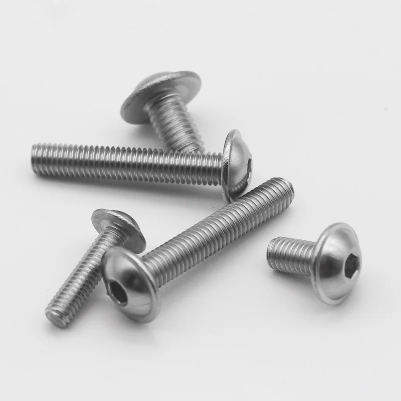 304 полукруглая пуговичная Фланцевая головка из нержавеющей стали с шайбой