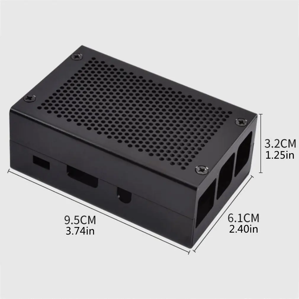 Для Raspberry Pi 3 Model B + Алюминиевый Чехол черный чехол металлический корпус для RPI