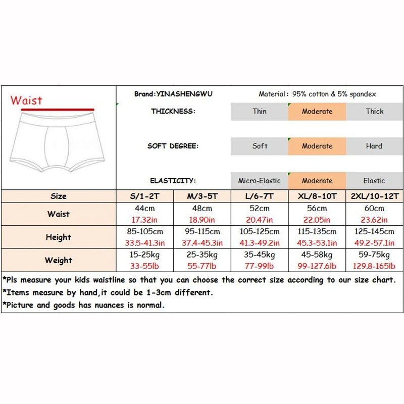 Детские хлопковые трусы-боксеры с милым мультяшным принтом дышащие и удобные