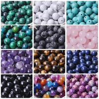 round 4mm 6mm 8mm 10mm 12mm natural stone rock loose spacer beads lot for bracelet jewelry making findings diy crafts