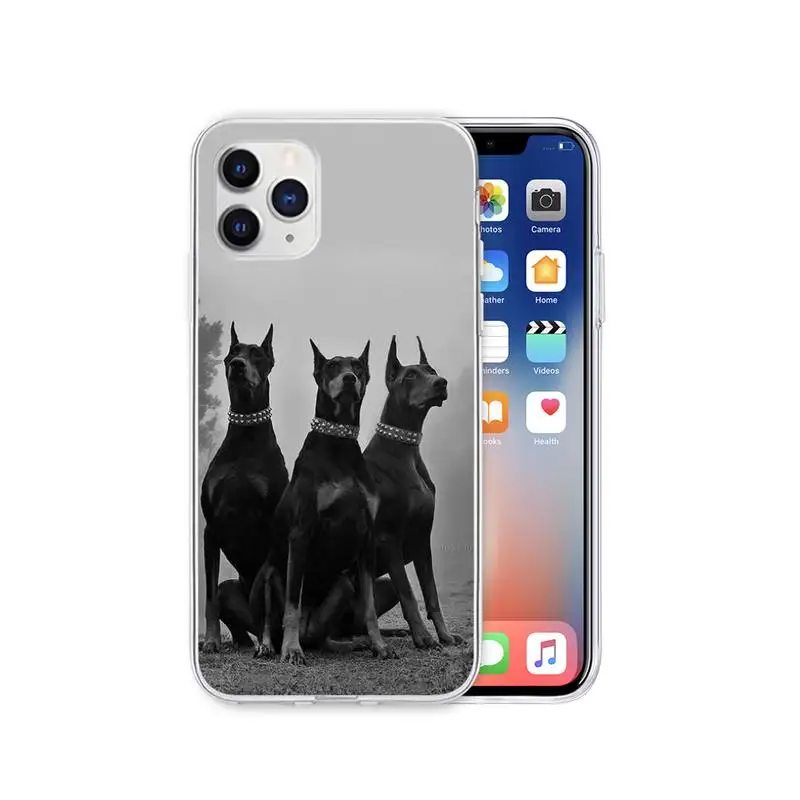 Чехол для телефона с изображением животного таксы добермена собаки IPhone 12 11 Pro Max Xs