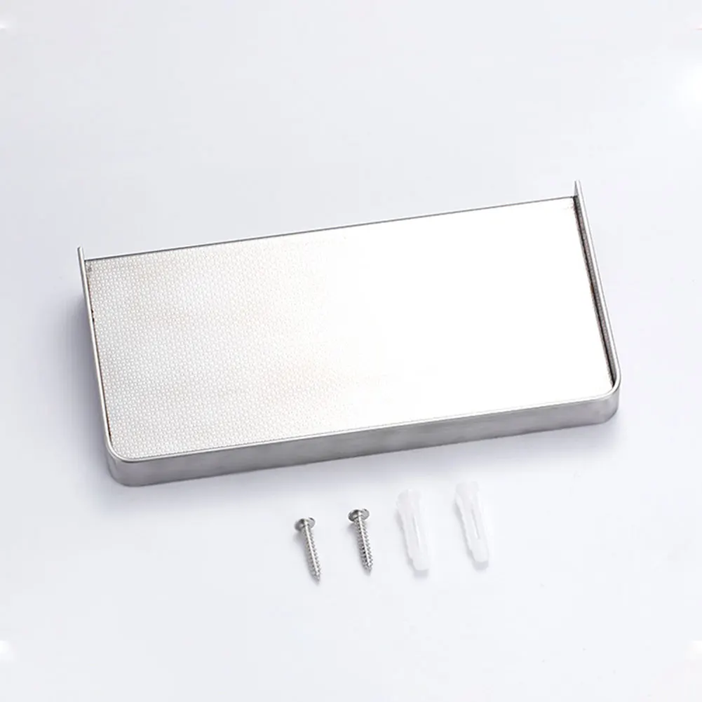 Полка для туалетной комнаты телефона шампуня ванной настенная черная щетка