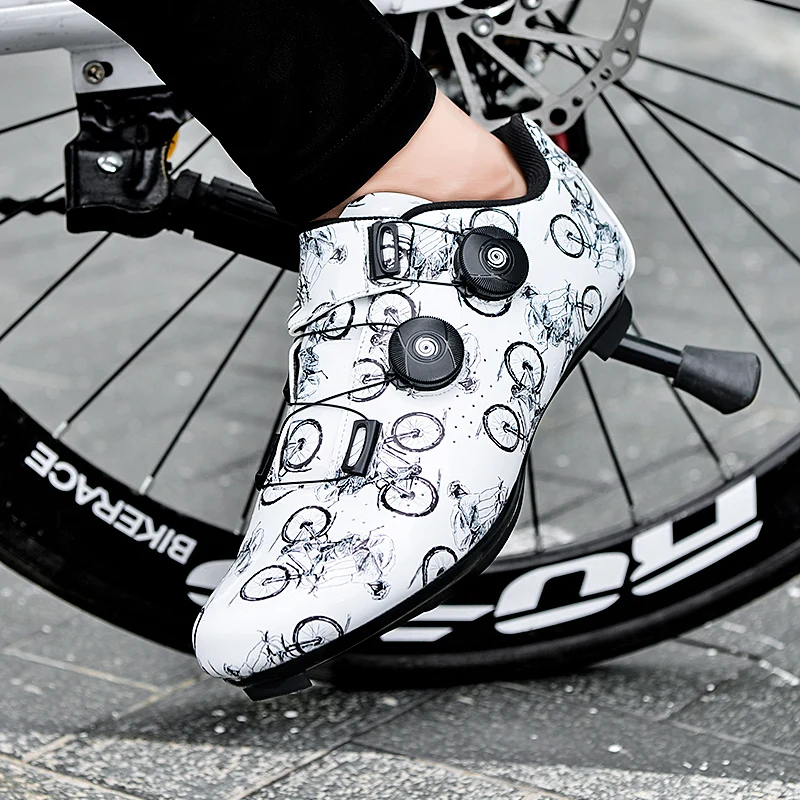 

Men Cycling Shoes MTB Sneakers Road Self-Locking Cleat Sport Bike Shoes Male Carbon Fiber Road Bicycle Shoe sapatilha ciclismos