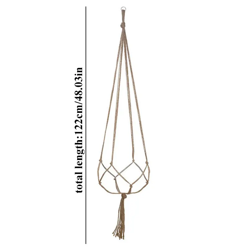 

Flower Basket Balcony Decor Macrame Plant Rope Durable Flower Pots Holder 90/122cm Hanger Hanging Rope Fashion Home Supplies