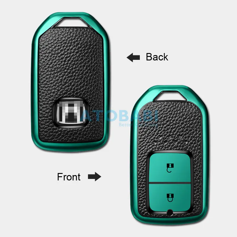 

TPU Car Key Cover For Honda CR-V Accord Fit Odyssey Crosstour Keychain Leather Pattern Smart Remote Control Fob Protector Case