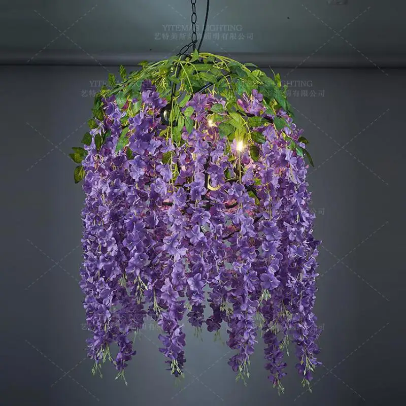 Современный подвесной светильник для растений в виде цветка спальни девочек