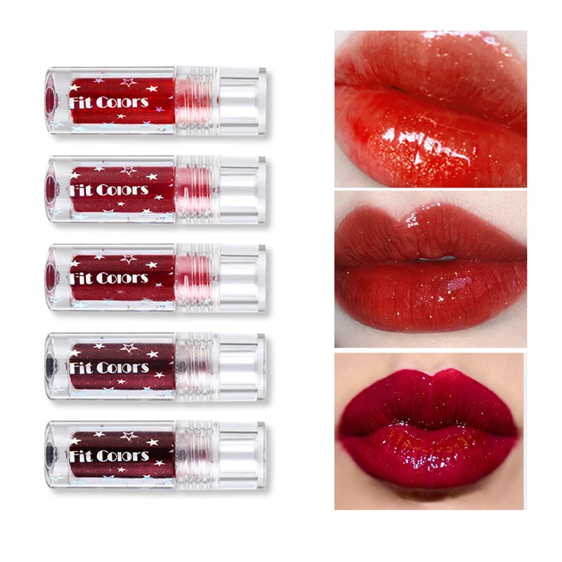5 шт./набор водостойкий Многофункциональный зеркальный блеск для губ |