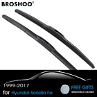 Щетки стеклоочистителя BROSHOO для Hyundai Santa Fe, стильные резиновые щетки стеклоочистителя для автомобилей Hyundai Santa Fe, модель с года по 2017 год, подходят для стандартных рычагов
