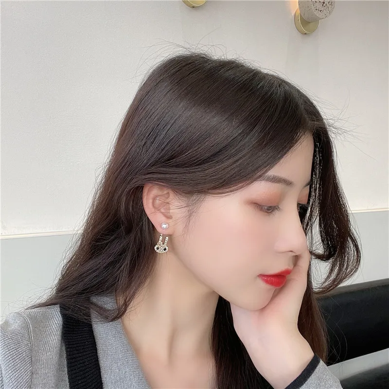 

SHANGZHIHUA Lovely bunny earrings 2021 Korean fashion women's earrings, fashion jewelry wholesale party gifts