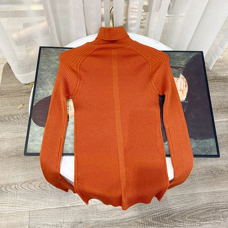 

2020 Autumn and Winter Women's New High-neck Solid Color Bottoming Sweater