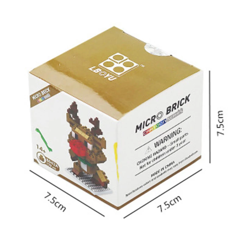 

DIY Bricks Compatible Assembled Blocks Mini Blocks Christmas Santa Claus Elk Model Micro Bricks Building Block Toy For Kids Gift