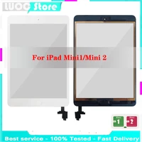 for ipad mini 2 a1489 a1490 mini 1 a1432 a1454 touch screen digitizer ic chip connector flex with button front glass assembly