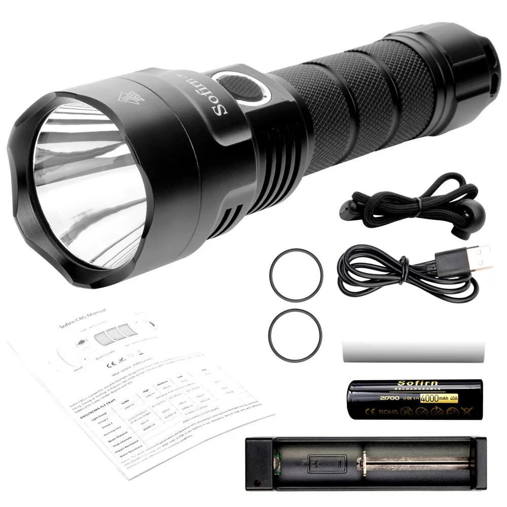 

Sofirn C8G Powerful LED Flashlight 21700 SST40 18650 With Power Indicator Lantern Torch 2 Groups Ramping SOS Beacon Outdoor
