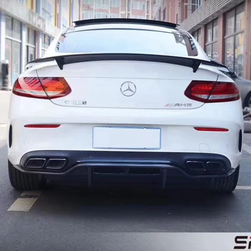 Спойлер для Mercedes W205 coupe C63 RT Style Sedan C Class C200 задний спойлер из углеродного волокна