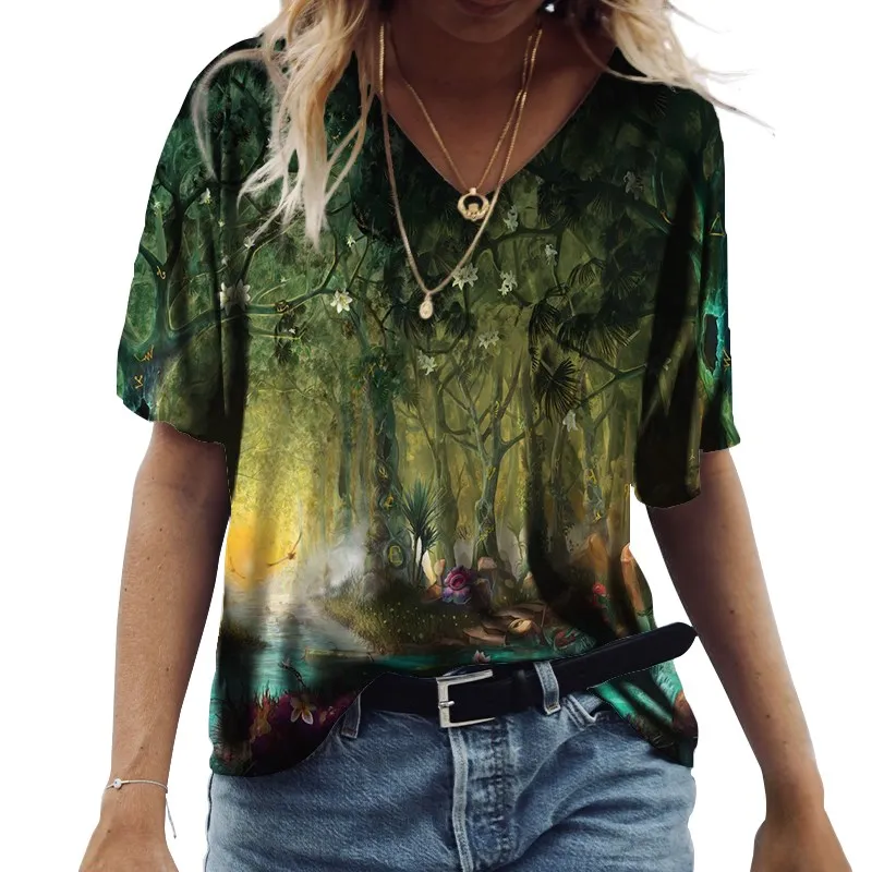 

Блузка женская летняя с рукавом до локтя и V-образным вырезом