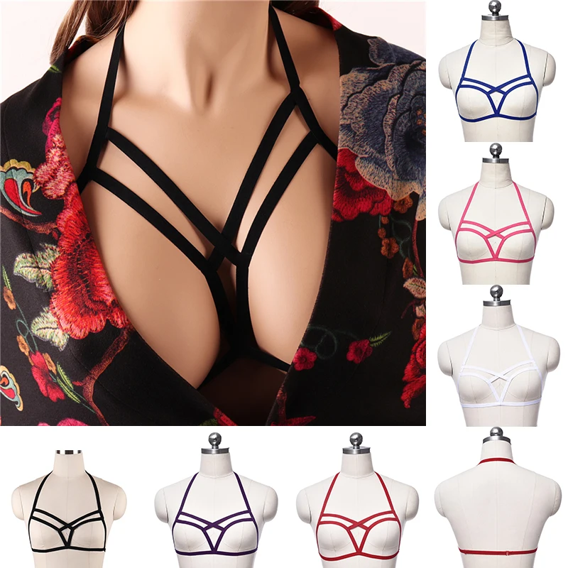 Женское сексуальное облегающее эластичное белье разных цветов, бандажные ремни, регулируемый бюстгальтер в готическом стиле, сексуальное шикарное нижнее белье