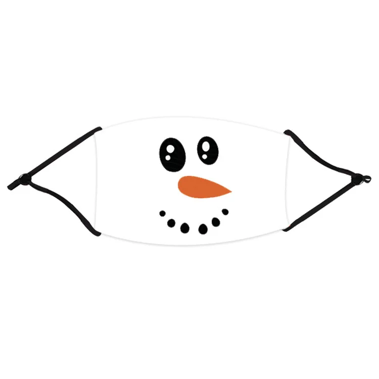 

50pcs New Arrival Adults Face Mask with Filters Christmas Snowman Print Woman Man Outdoor Mouth Masks Protection Face Masks