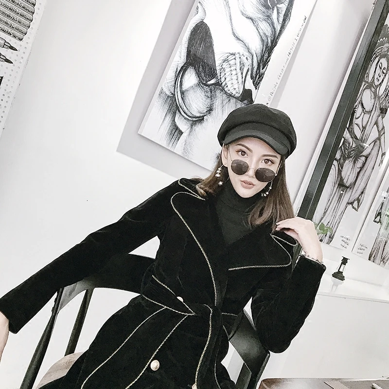 [LANMREM] 2019 осень и зима новые продукты мода Ретро Длинный секционный тонкий толстый