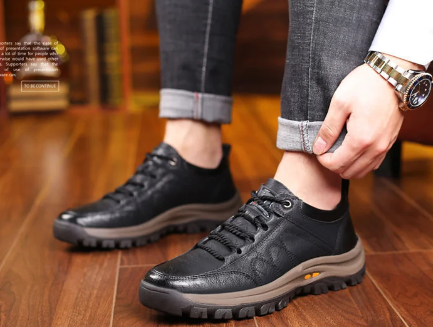 Повседневная мужская кожаная обувь LIYYV качественные мужские повседневные