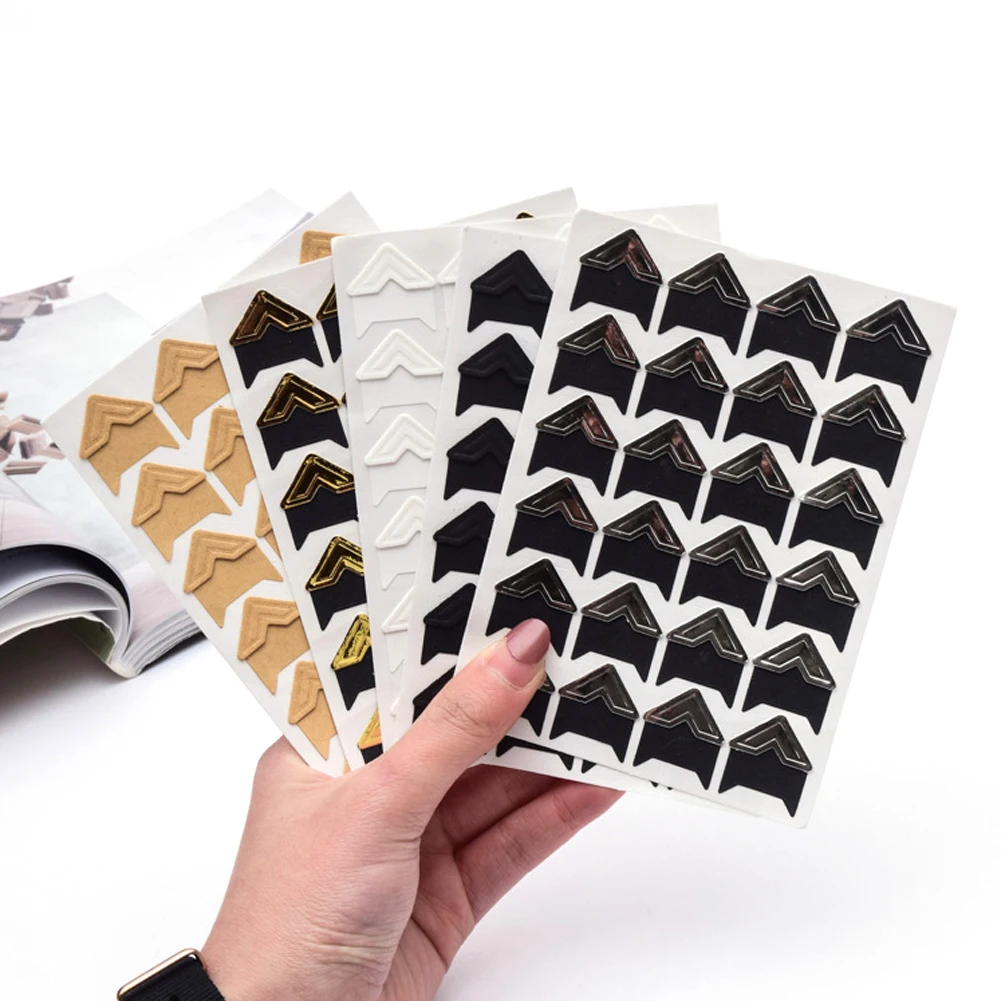 

5 Sheet DIY Album Corner Sticker Paper Stickers Scrapbooking Protect Photo Sticker Albums Frame Decoration