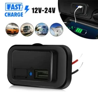 3 1a 4 8a dual usb charger socket 12v 24v for motorcycle auto truck atv boat car rv bus power adapter outlet dustproof