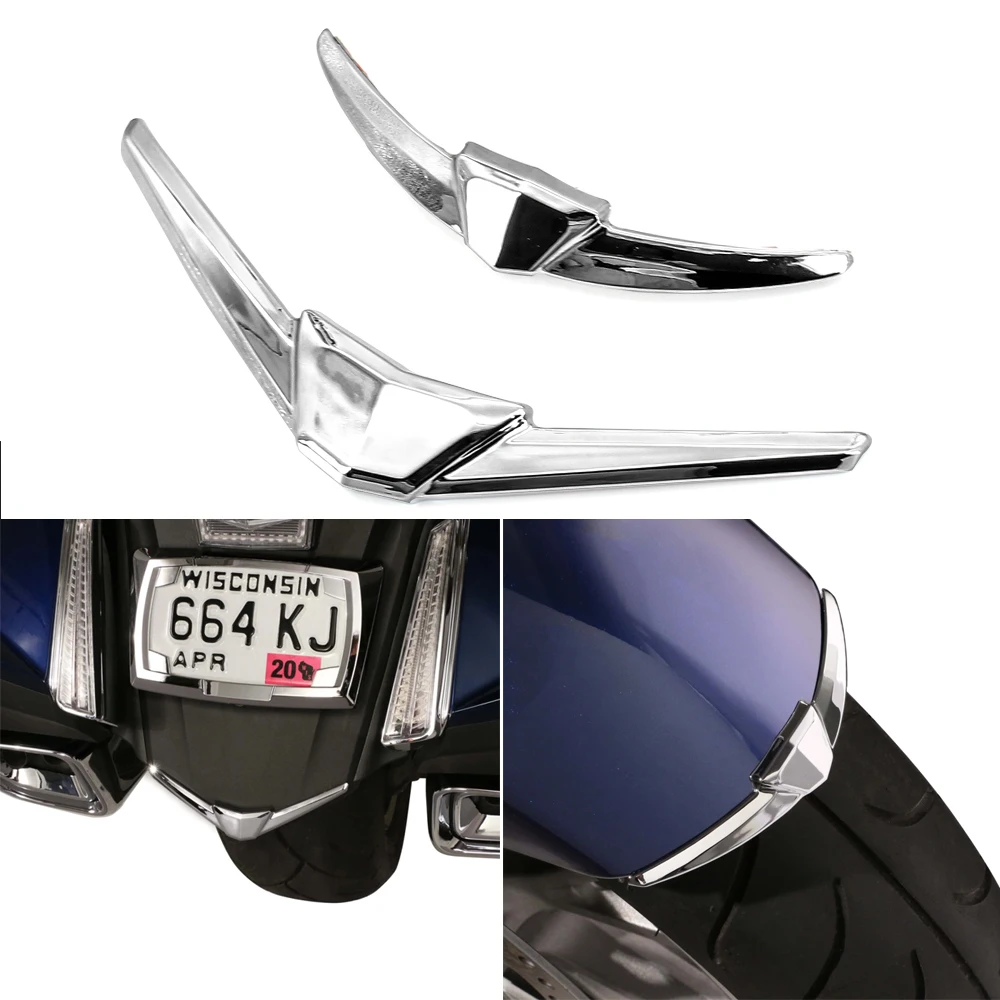

For Honda Goldwing GL1800 GL 1800 2018 2019 2020 Motorcycle Chrome Front And Rear Fender Tip Trim Case