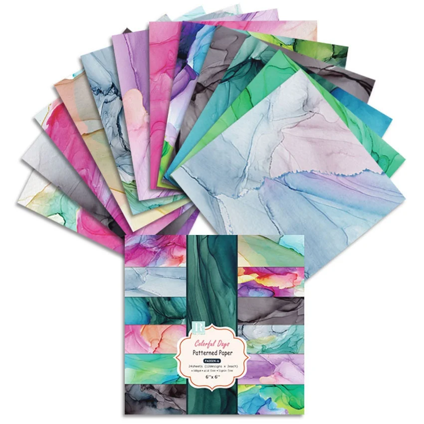 

24 листа цветные бумажные подкладки режущие штампы искусство фон для фотографий изготовление карт