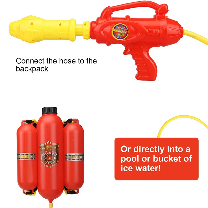 fireman backpack water gun toy sprayer for children pistol water guns for kids beach outdoor toys for summer extinguisher soaker free global shipping