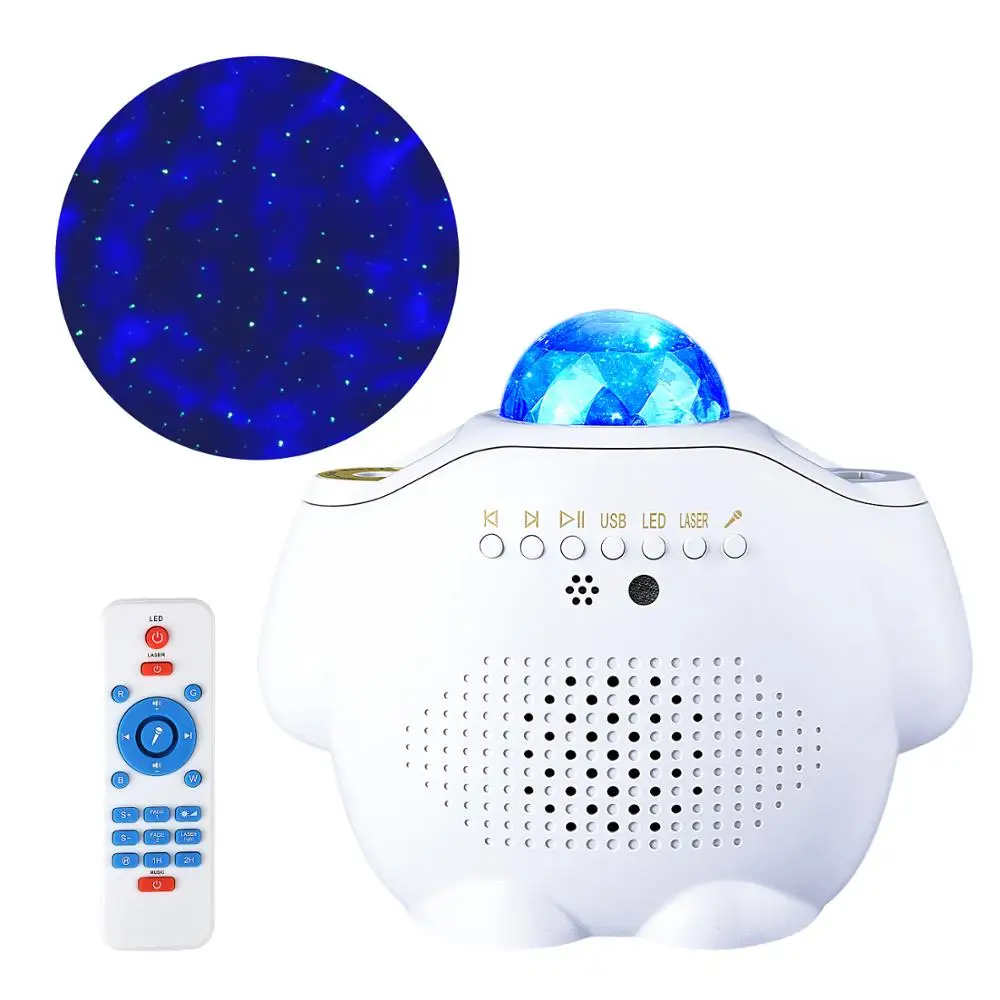 Bluetooth Звездный проектор, светодиодная лампа-Туманность с управлением, воспроизведение музыки, таймер, Галактический ночник, проектор для де... от AliExpress RU&CIS NEW