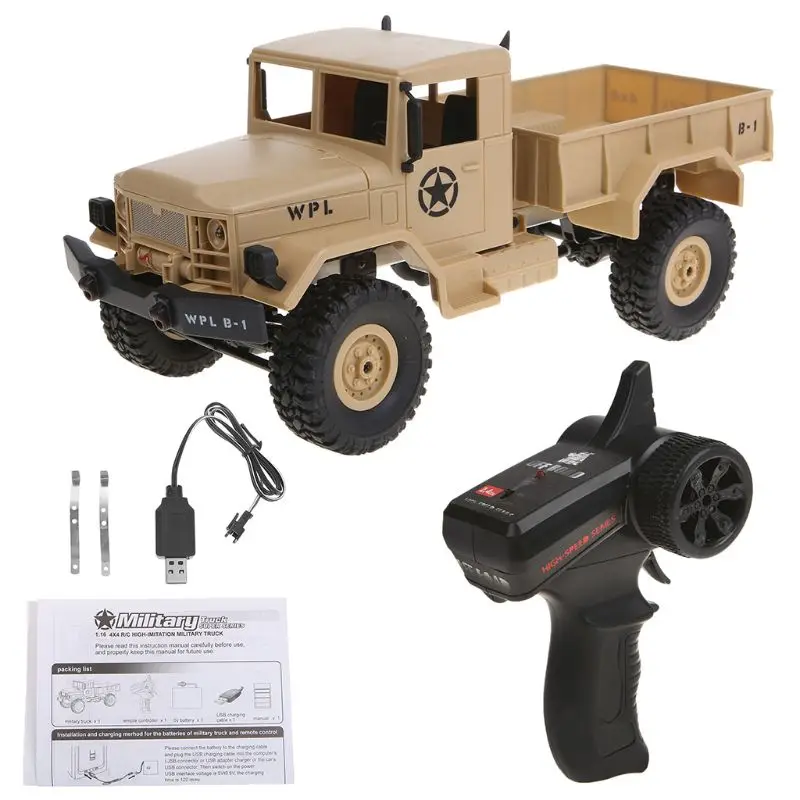 Детский подарок WPL B 24 1: 16 RTR 2 4G военный Радиоуправляемый автомобиль 4 WD с