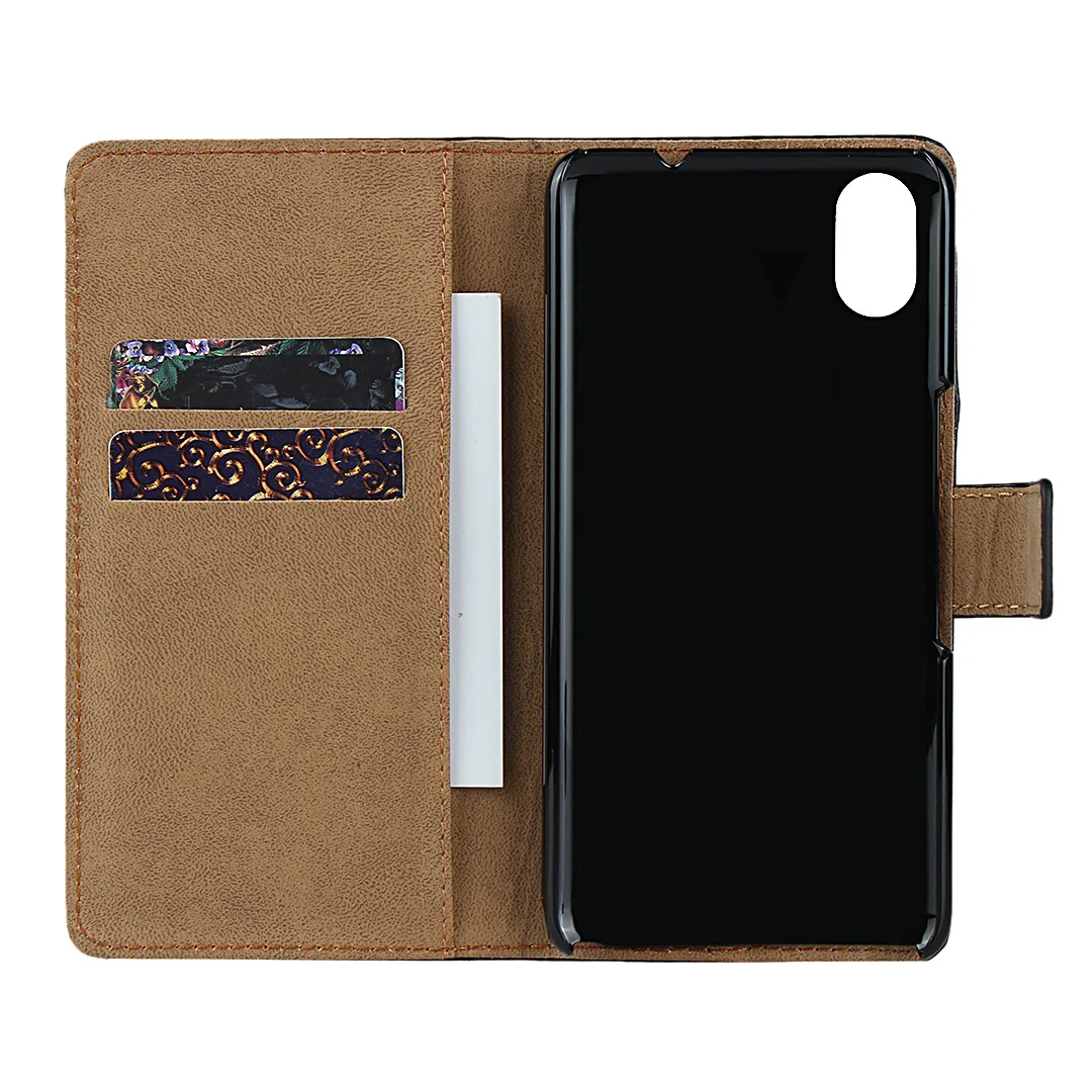 Премиум кожаный чехол с откидной крышкой Роскошный чехол-кошелек для Sharp Android One S4