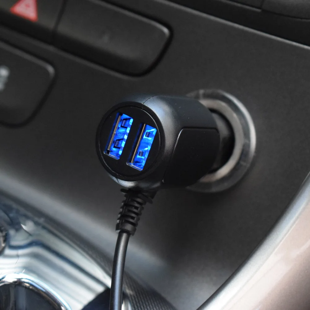 XCGaoon Диаметр 3 5 мм 12 В а зарядный порт с А двойной USB Автомобильное зарядное