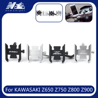 for kawasaki z650 z750 z800 z900 z1000 motorcycle mobile phone holder gps navigator rearviewmirror handlebar bracket accessories