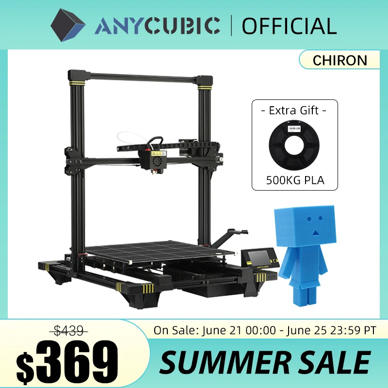ANYCUBIC Chiron Новый 3D принтеры комплект размера плюс большой Ultrabase экструдер Экран
