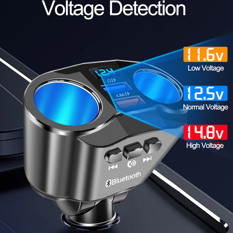 Двойной USB Порты и разъёмы 2 Way Авто розетка для автомобильного прикуривателя