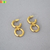 kshmir 2021 new fashion womens c string metal earrings round simple gold girl earrings chic jewelry gift 228fj 1